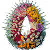Corona funeraria flores variadas
