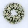 Corona funeraria clásica blanca