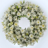 Corona funeraria blanca premium